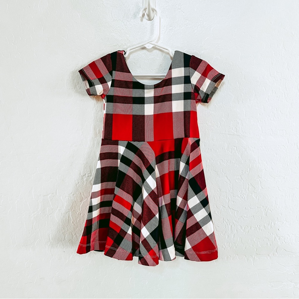 Wren’s Closet Red/ Black Plaid Twirl Dress